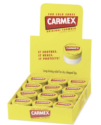 Carmex Moisturizing Lip Balm, Original Flavor, 0.25 oz pack of 12