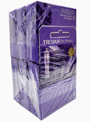 TROJAN- Her Pleasure Sensations Lubricated Condoms 3ct - 6 Pack