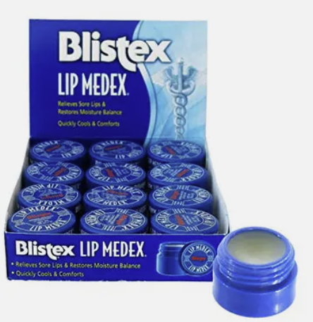 Blistex Lip Medex Cooling Relief for Sore Lips & Moisture 0.25 oz Each (12 pack)