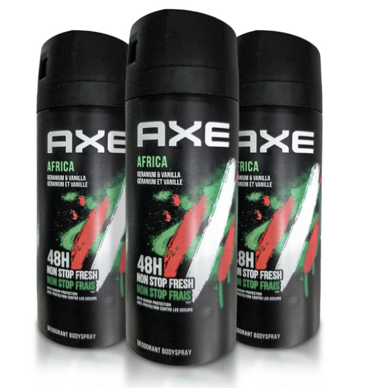 Axe Bodyspray Africa, 150ml (Pack of 3)