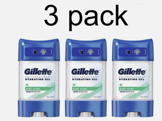 Gillette Aloe Antiperspirant Gel Deodorant 70ml- pack of 3