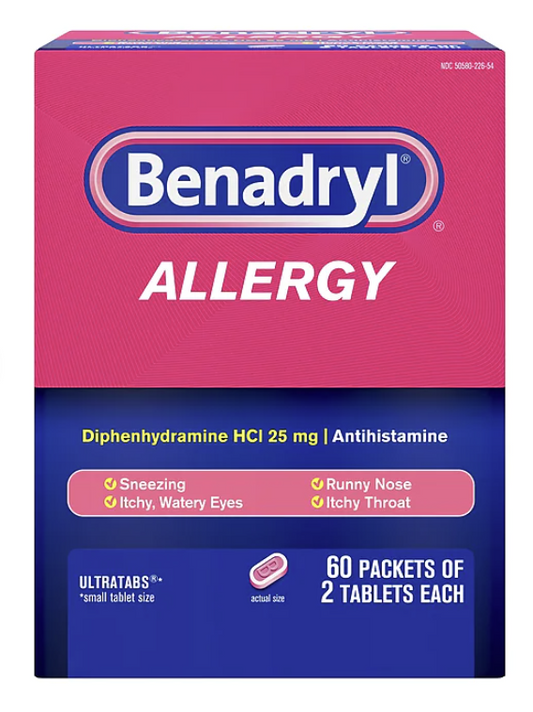 BENADRYL POUCH 60 X 2'S