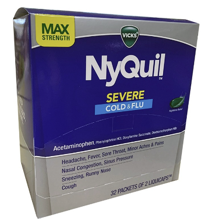 NyQuil Box 32-2's Pack Dispenser Box