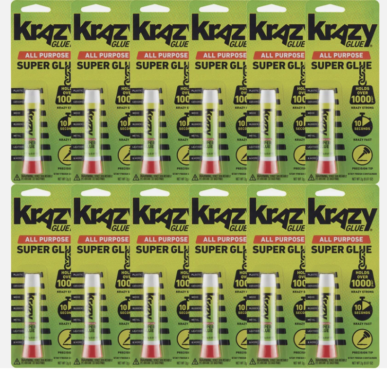 Krazy Glue - All Purpose Super Glue 0.07oz (pack of 12)