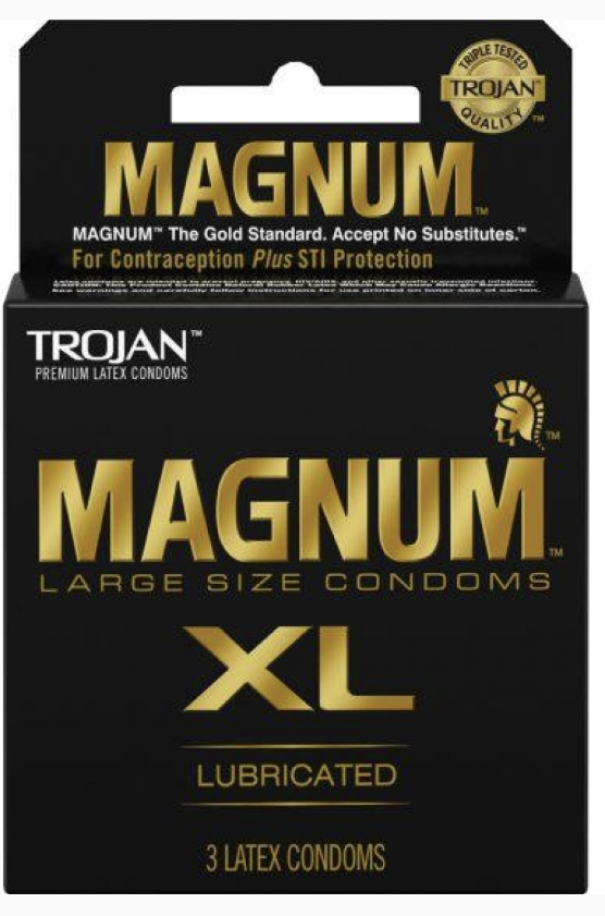 TROJAN- Magnum XL Lubricated Condoms 3ct - 6 Pack