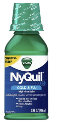 Vicks Original Liquid Nyquil 8 Fluid Ounces - 6 Per Pack